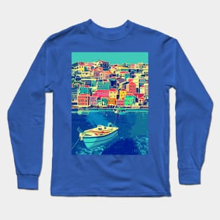 Port of Corfu in Greece Long Sleeve T-Shirt